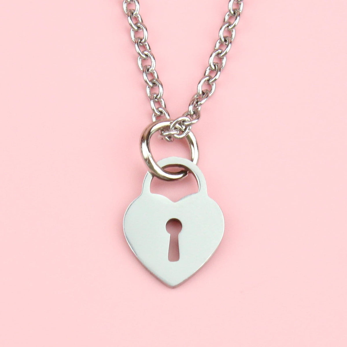 Lock and deals heart necklace