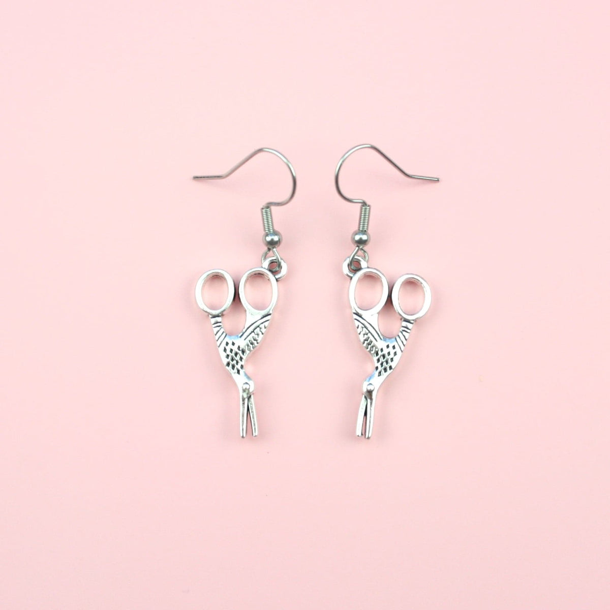 Sterling silver scissor on sale earrings