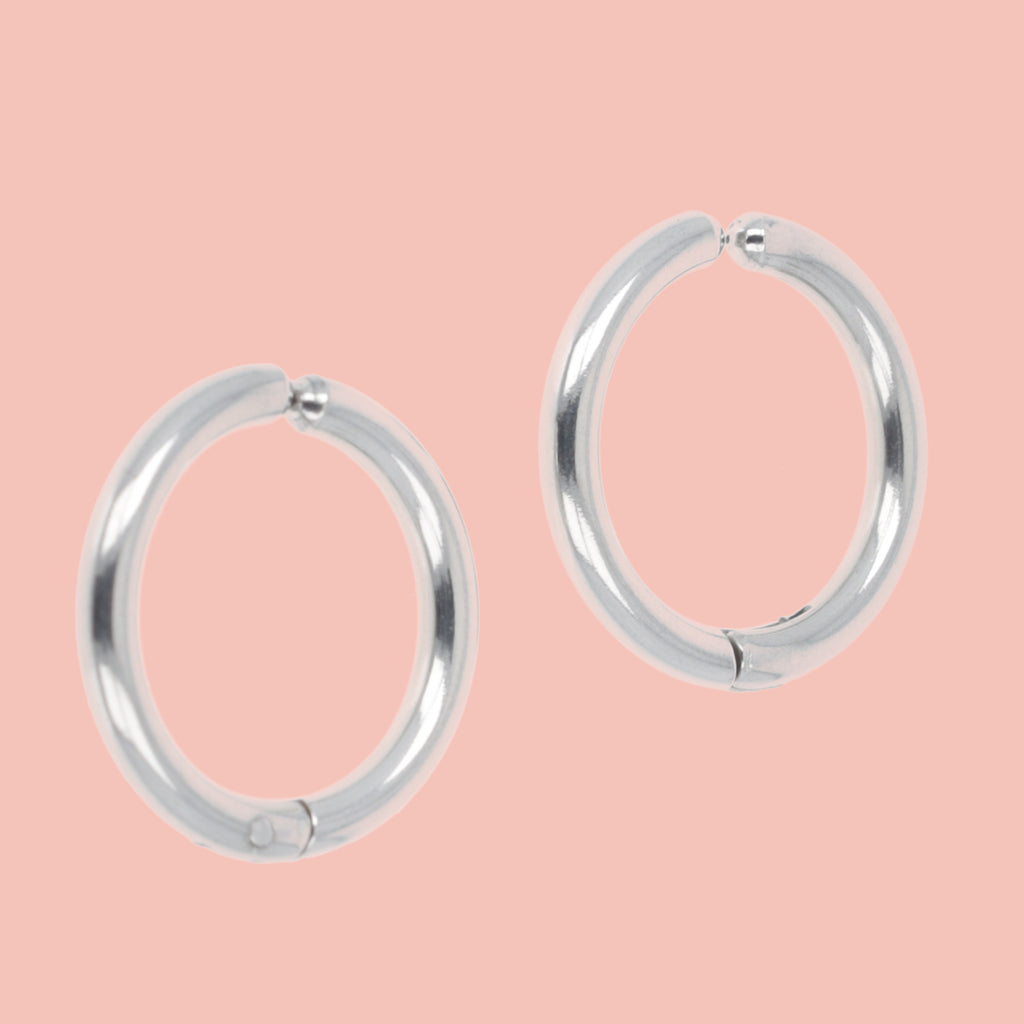 19mm stainless steel hoop earrings