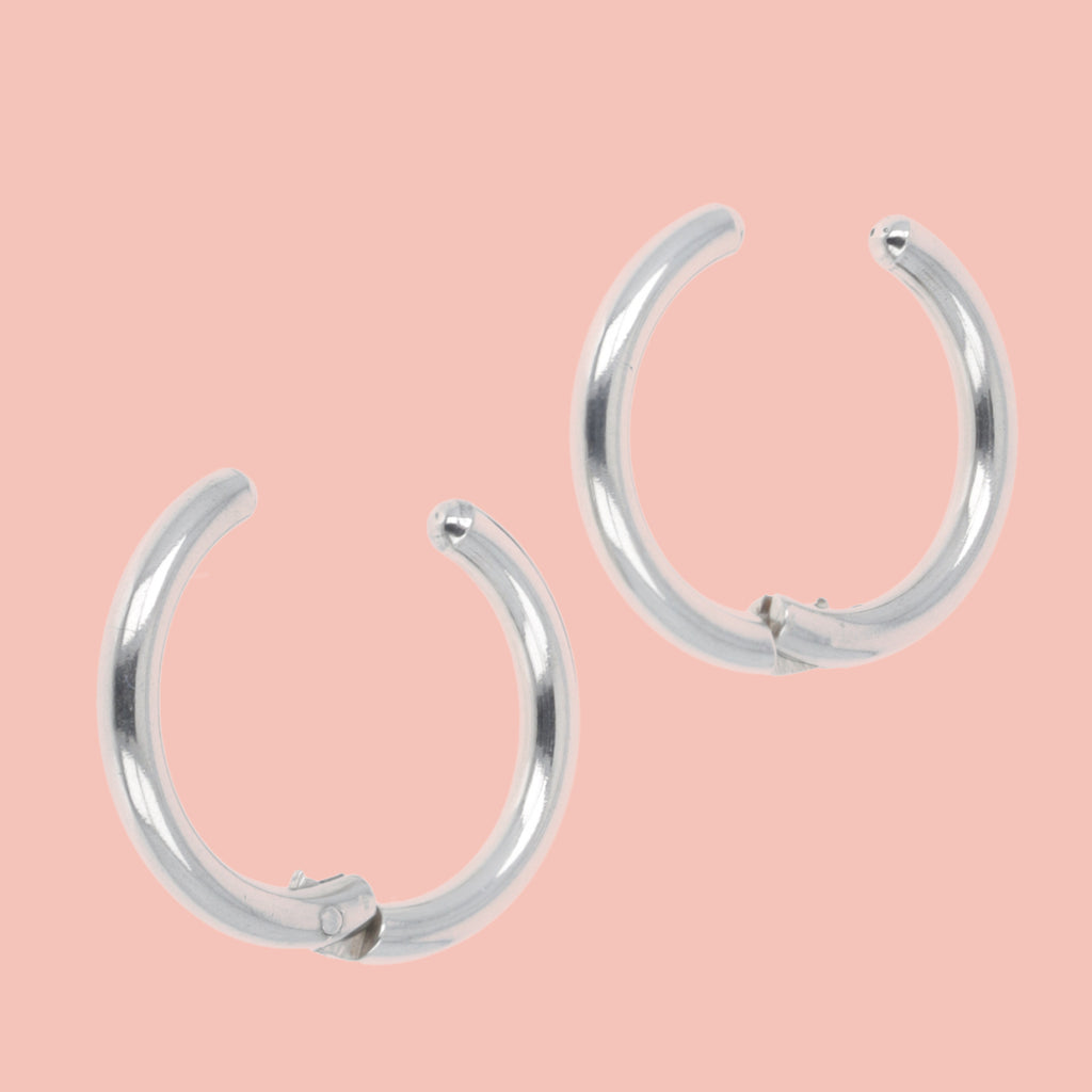 19mm stainless steel hoop earrings