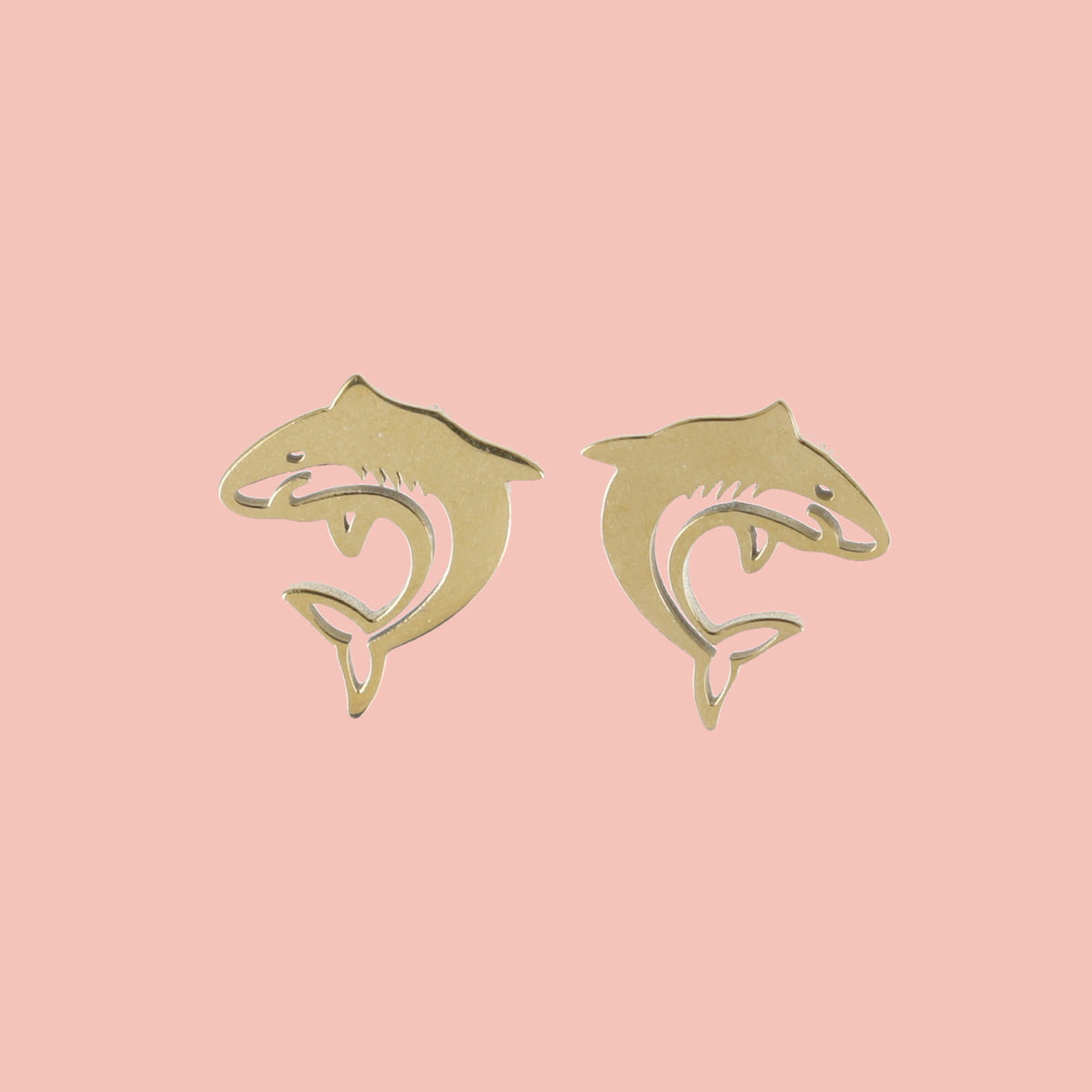 Fish Are Friends Stud Earrings (Gold Plated) – Sour Cherry