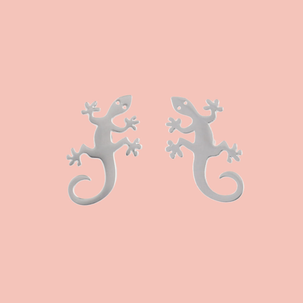 Stainless steel Lizard shaped stud earrings