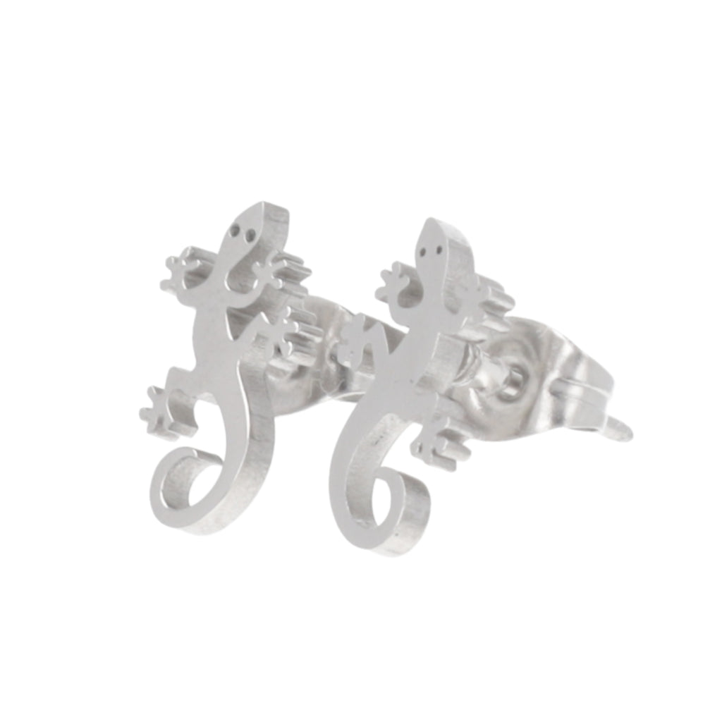 Stainless steel Lizard shaped stud earrings