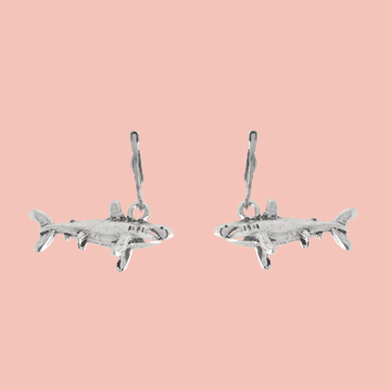 Shark Hoop Earrings - Sour Cherry