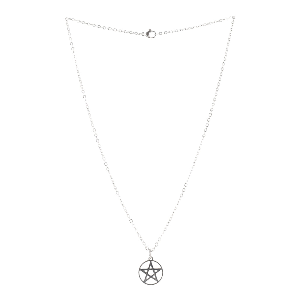 Pentagram pendant on a stainless steel chain