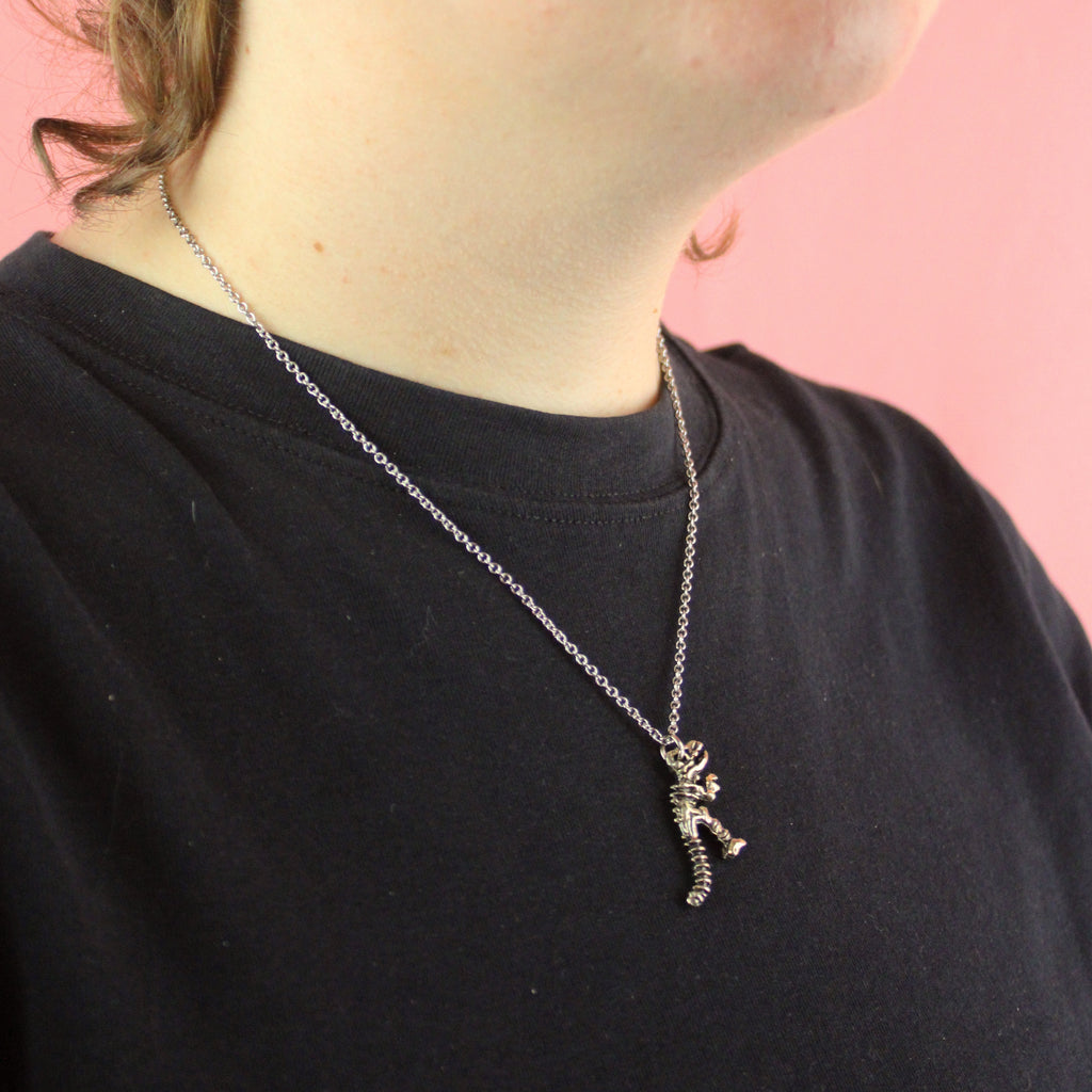 T-Rex Dinosaur Skeleton Necklace - Sour Cherry