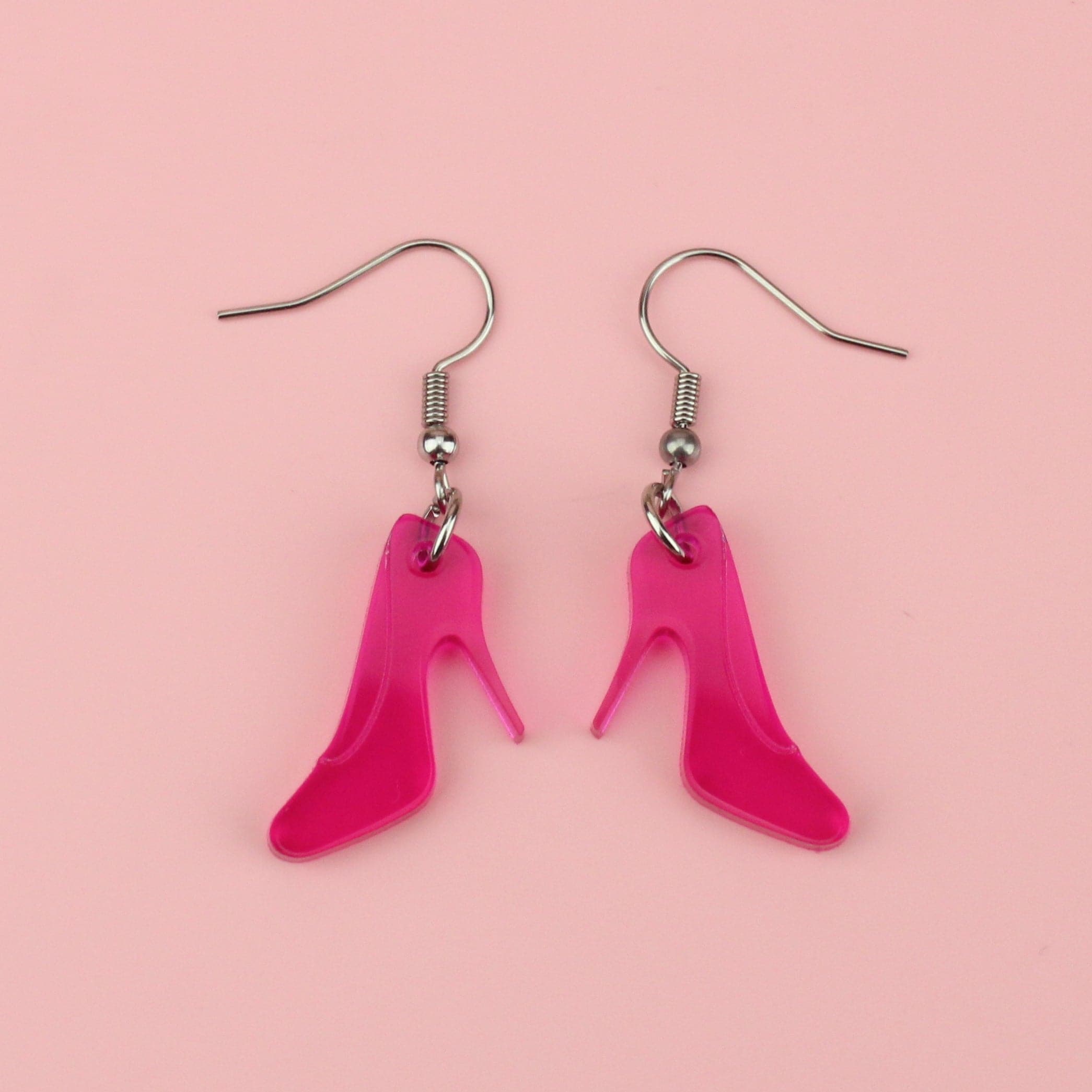 Oversized Pink Crystal Hoop Earrings | Boohoo UK