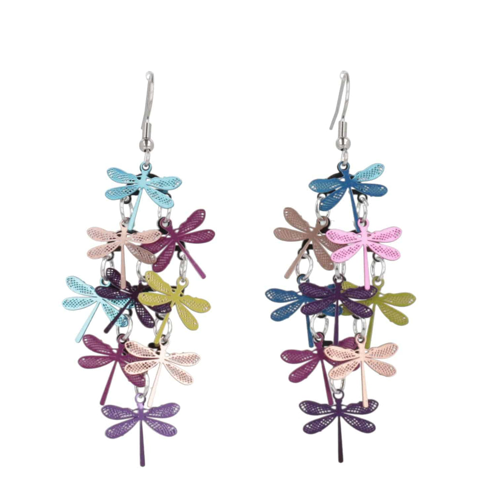 Bright Dragonfly Earrings - Sour Cherry