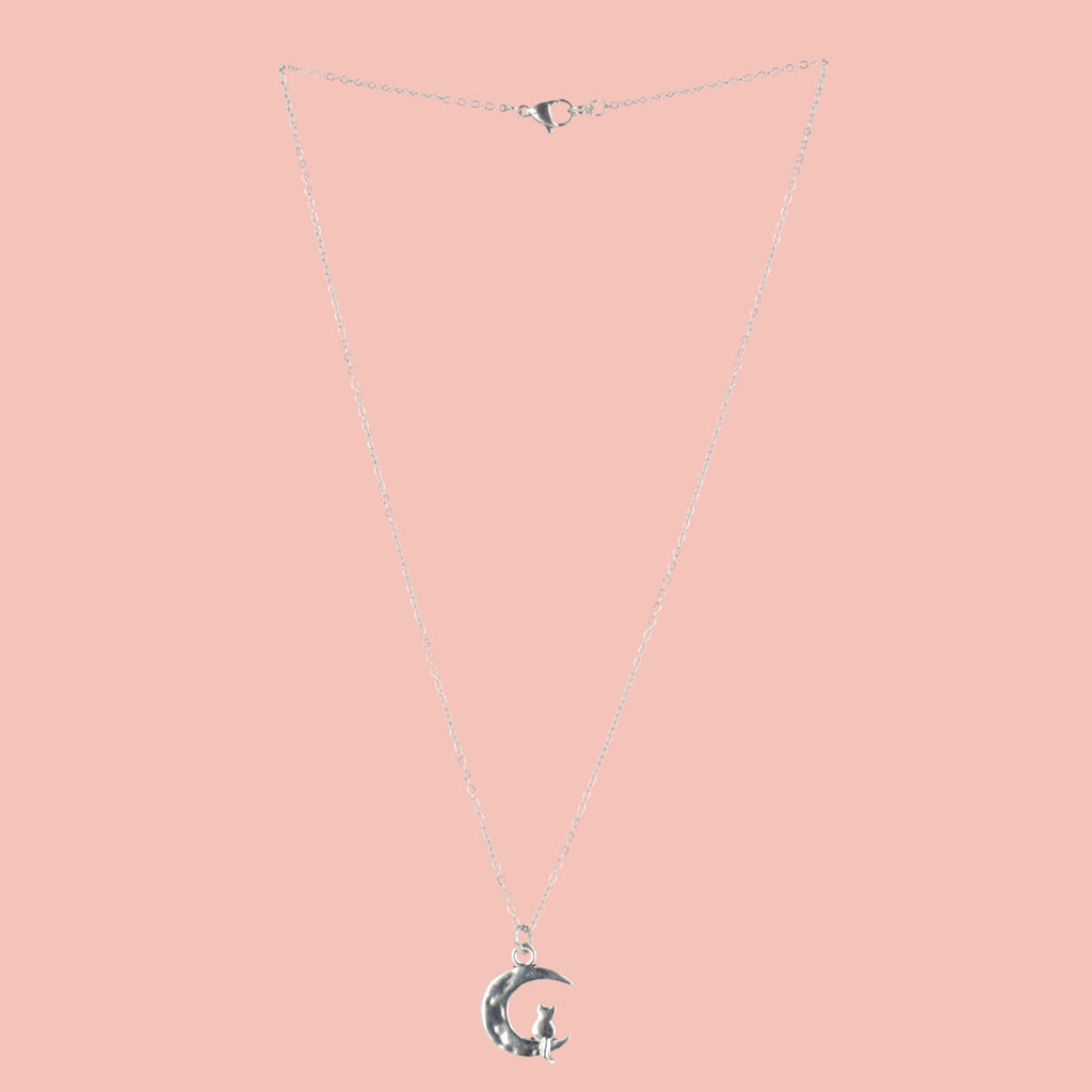 Cat On The Moon Necklace - Sour Cherry