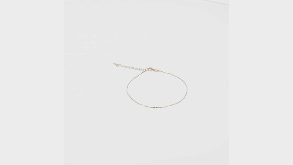 Twisted gold plated stainless steel anklet