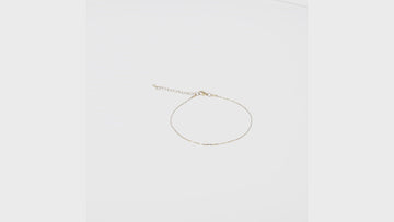 Twisted gold plated stainless steel anklet