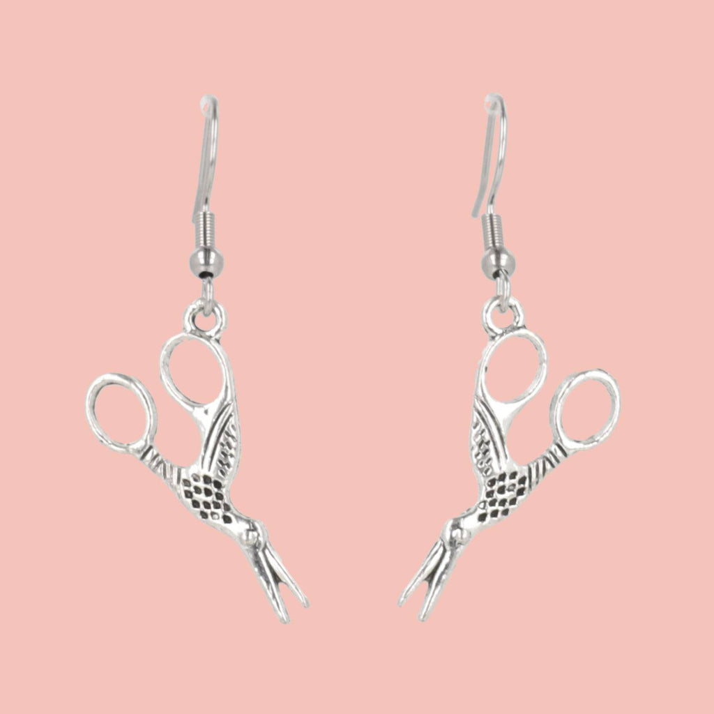 Scissor Earrings - Sour Cherry