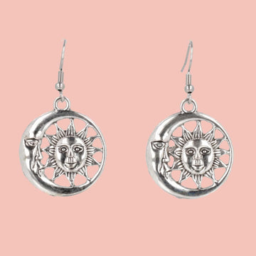 Sun & Moon Earrings - Sour Cherry