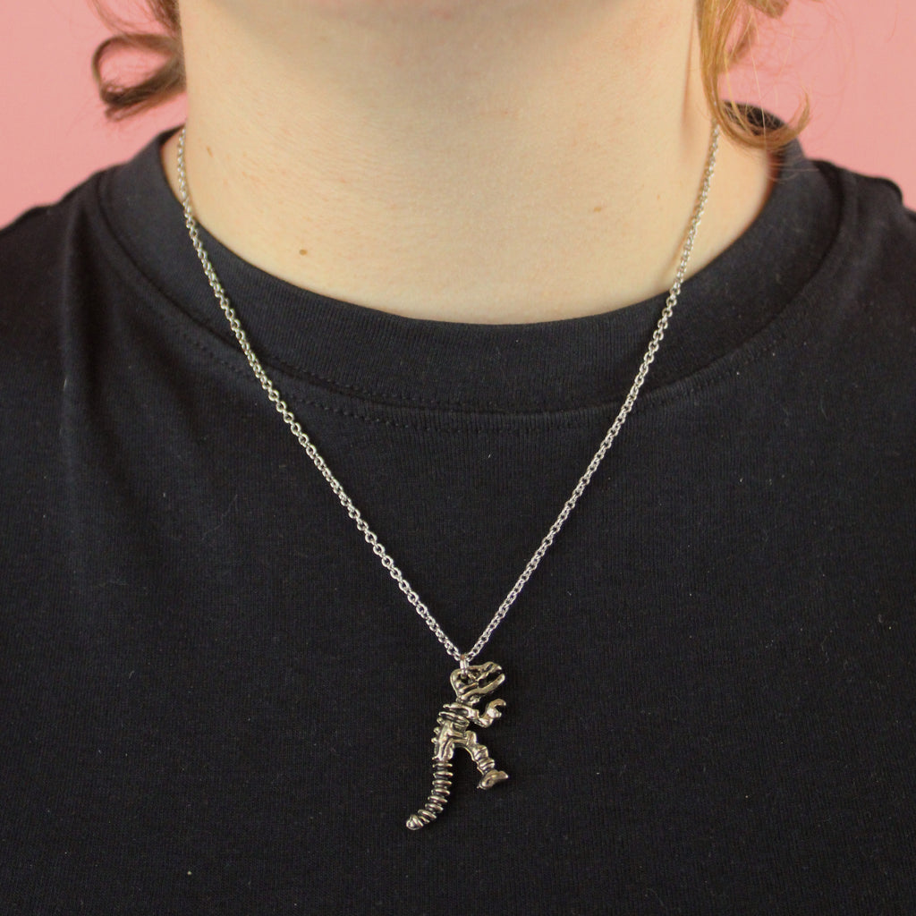 T-Rex Dinosaur Skeleton Necklace - Sour Cherry