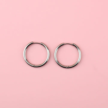 25mm Stainless Steel Hoop Earrings