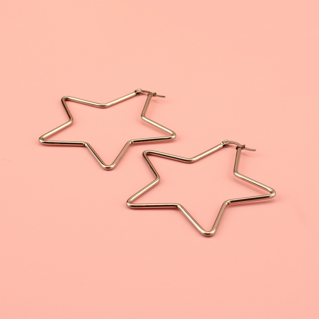  Star shaped stainless steel hoops